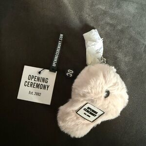 Opening Ceremony Faux Fur Hat Zip Pouch Keychain Bag Charm Wallet NWT! $45